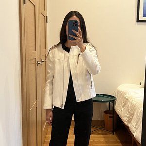 Zara White Cropped Jacket